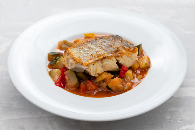 Bacalao con samfaina