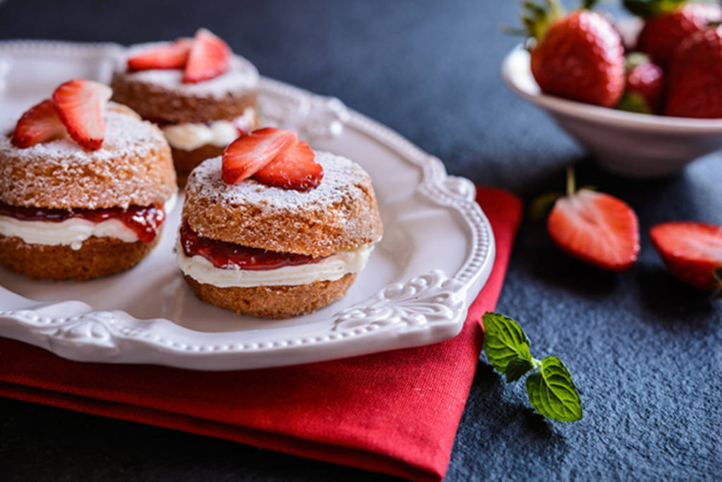 Sponge cake con fresas
