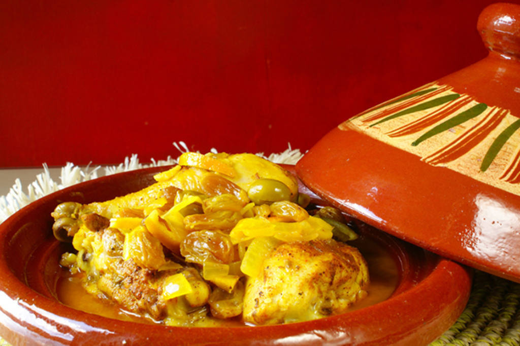 Tajín de pollo con limón confitado