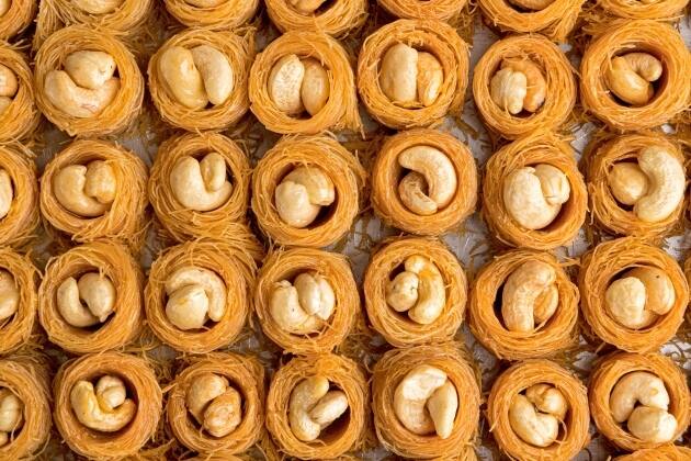 baklava con anacardos