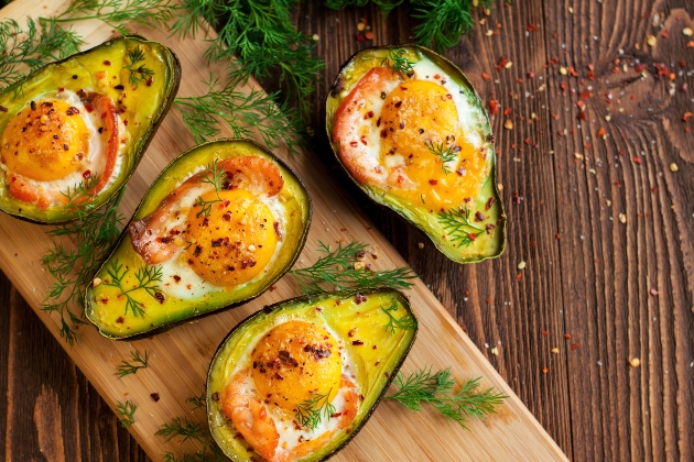 huevos con salmón