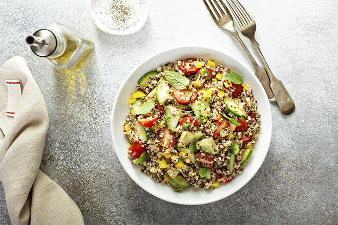 Quinoa con pollo y verduras