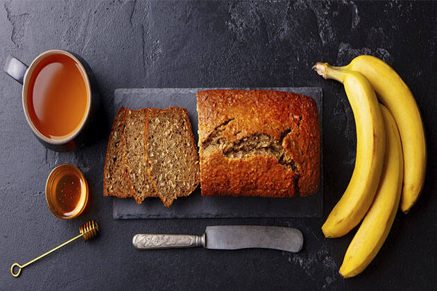 Receta de banana bread con miel