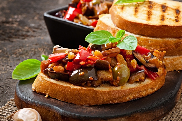 tostada berenjenas