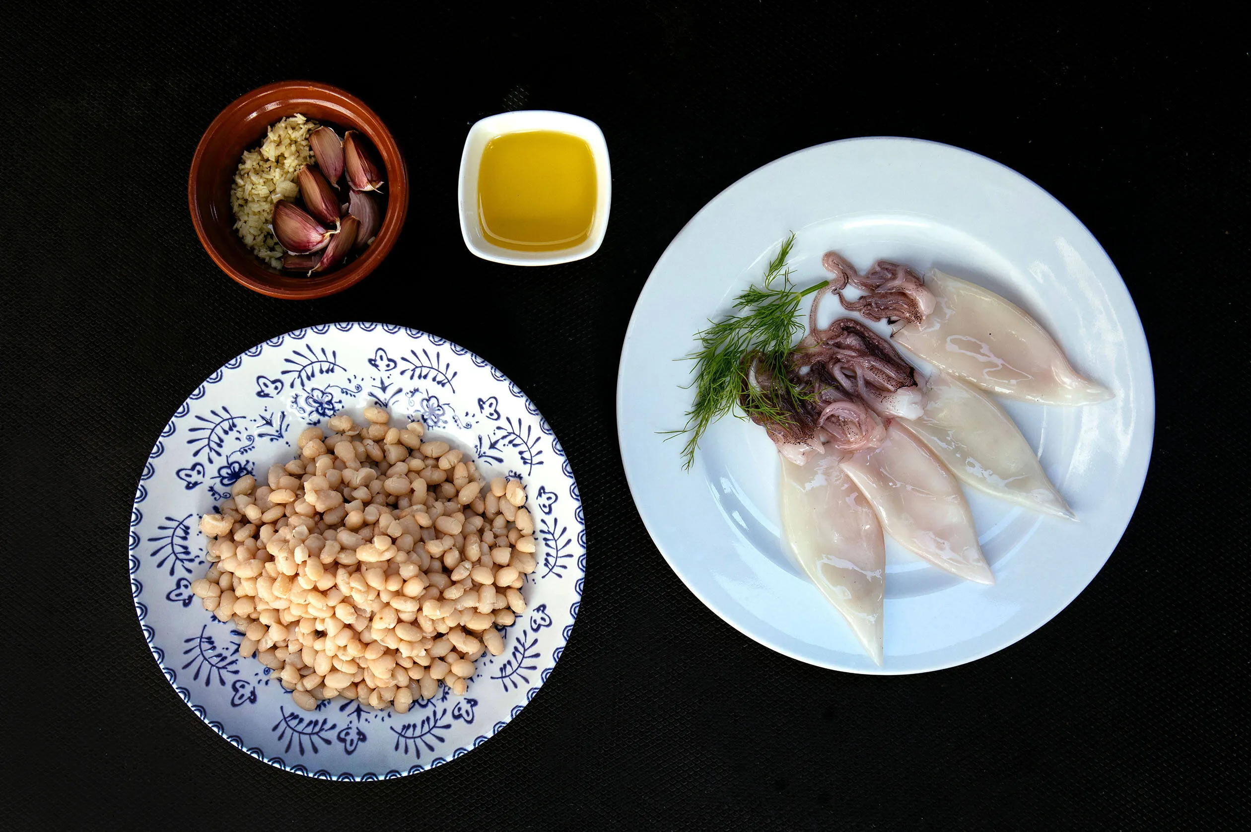 Mongetes amb calamarcets