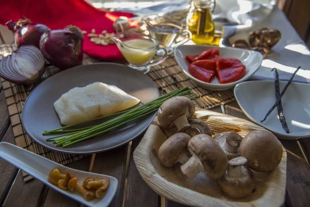 Receta de Navidad. Bacalao con setas 