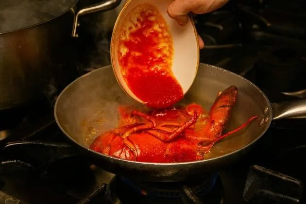 Espaguetis con bogavante de Algrano