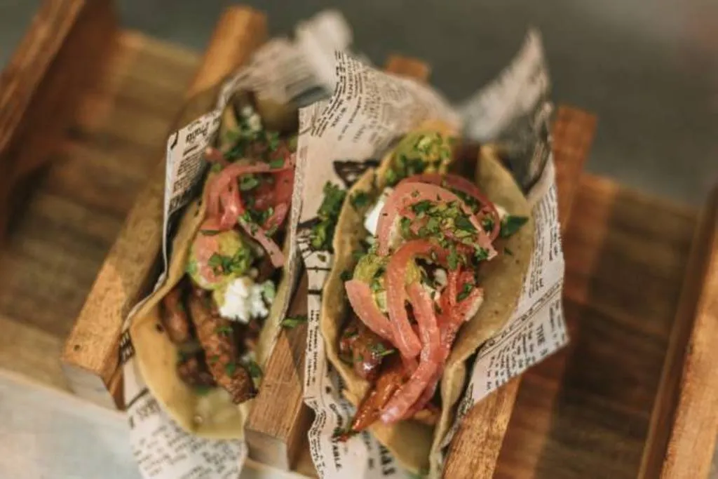 Taco de lomo alto salteado a la brasa