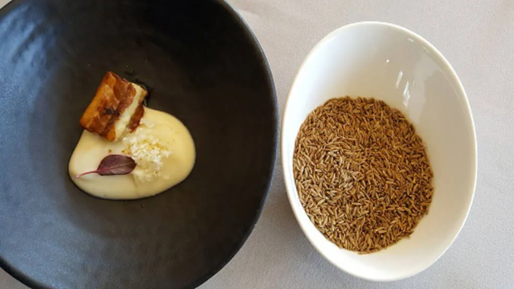 Crema de coliflor elaborado con comino