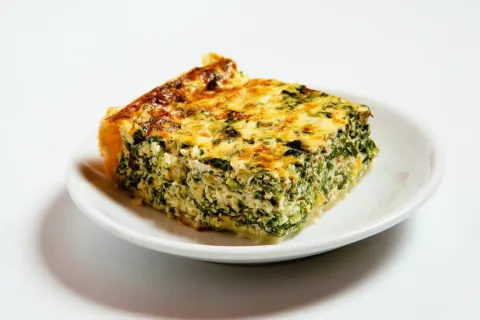Quiche de espinacas y queso