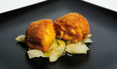 Croqueta de cocido vegano