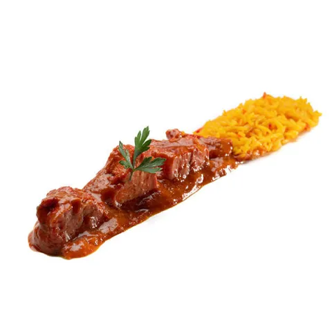 Pollo tikka masala con arroz pilau