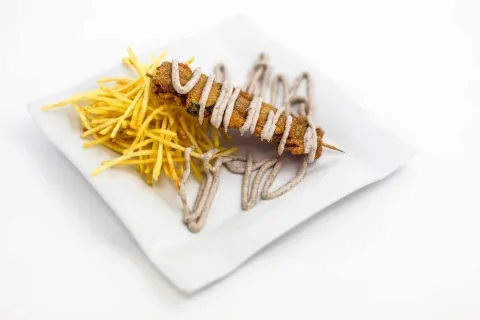 Escalopines de filete con salsa de setas