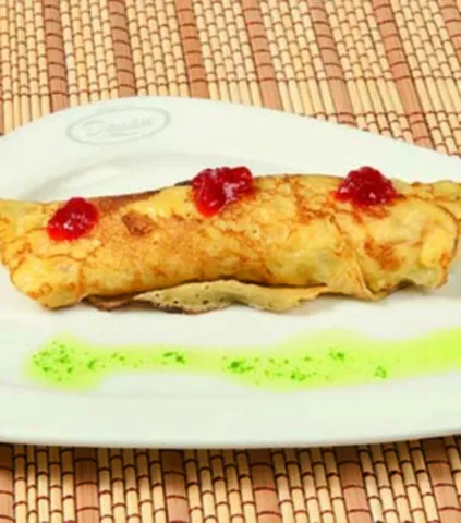 Crep de curry farcit de pollastre