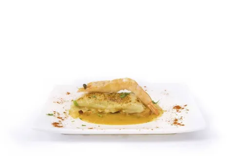 Caneló de marisc i gamba