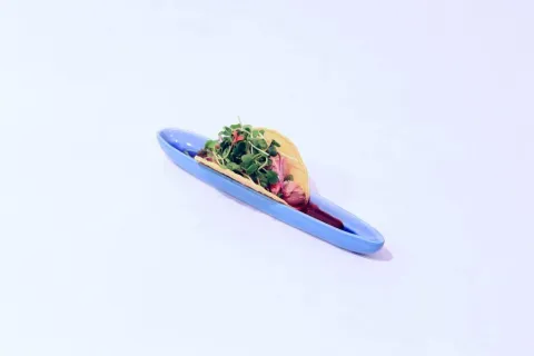 Ànec Confitat "Com Mai" en Taco