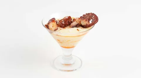 Pop a feira amb parmentier de patata