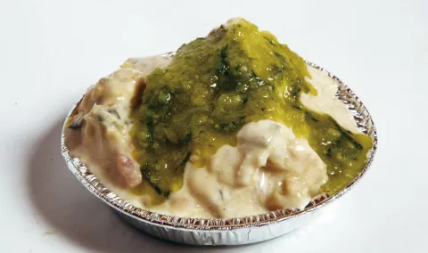 Moqueca de mandioca con pesto