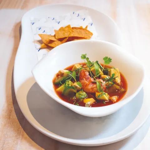 Ceviche de gamba roja