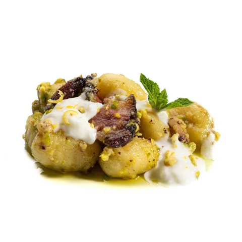 Gnocchi de pistacho