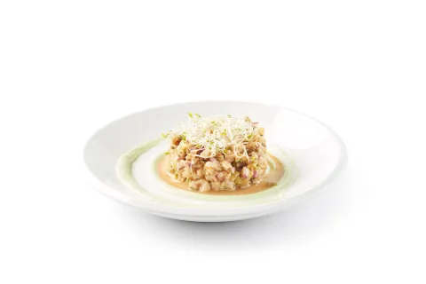 Tartar de cebiche de corbina