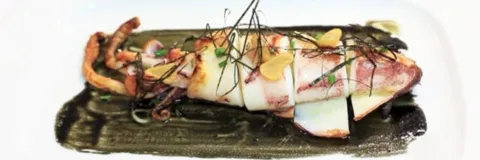 Calamar de potera amb salsa teriyaki