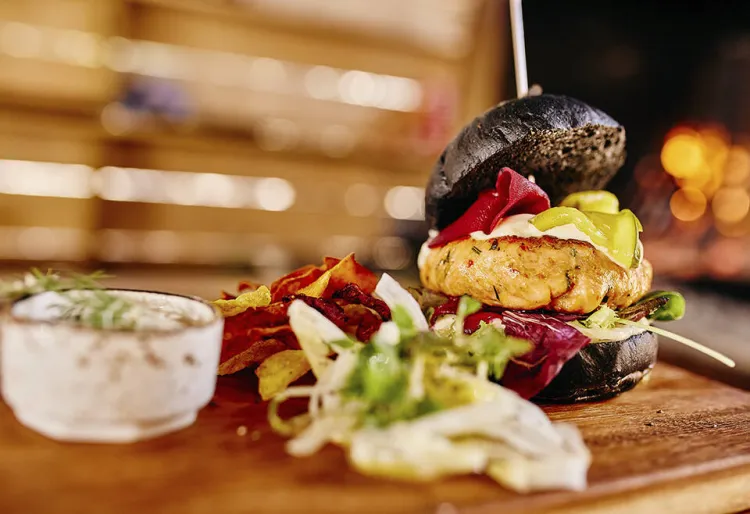 Hamburguesa de salmón