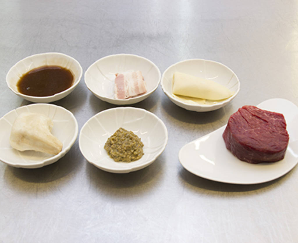Ingredientes para el solomillo Wellington.